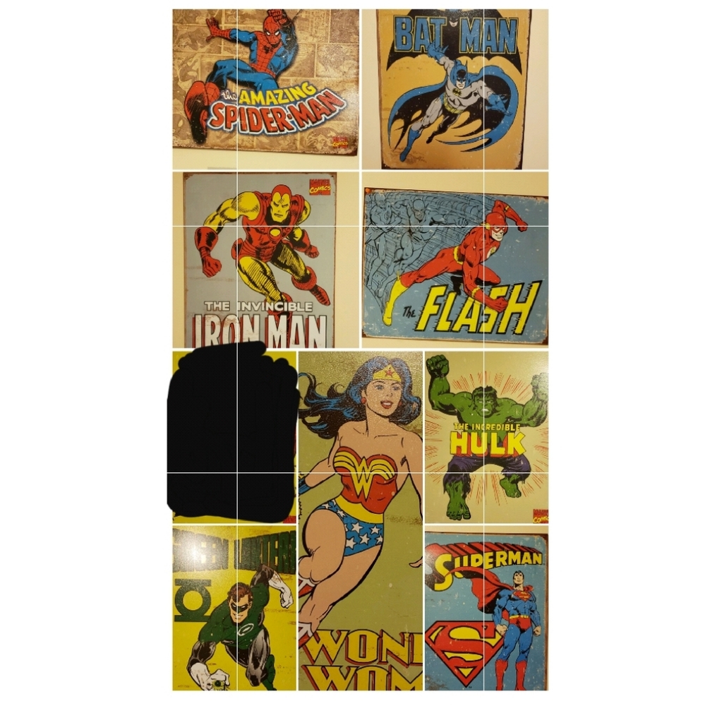 8 Superhero Tins
